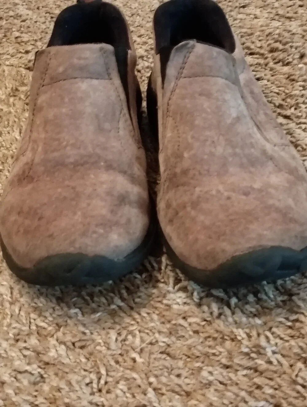 Merrell Kids Tan Suede Slip-On Loafers